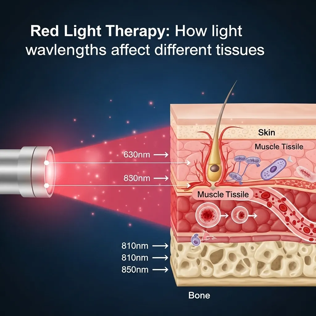 How light wavelengths affect different tissues
