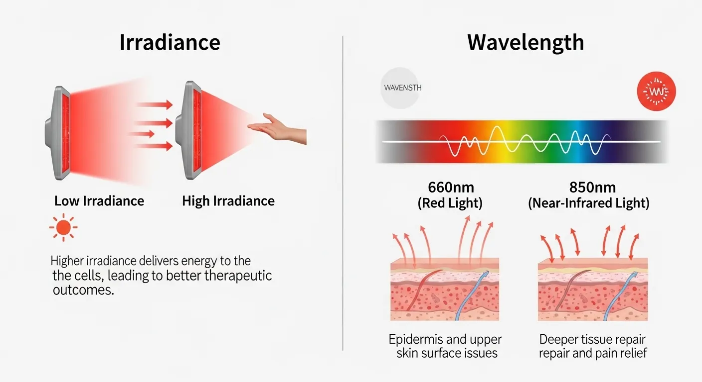 Why irradiance and wavelength matter
