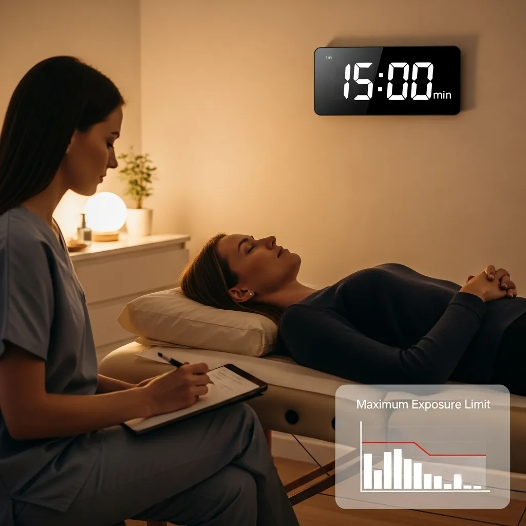 Maximum exposure limits and session timing
