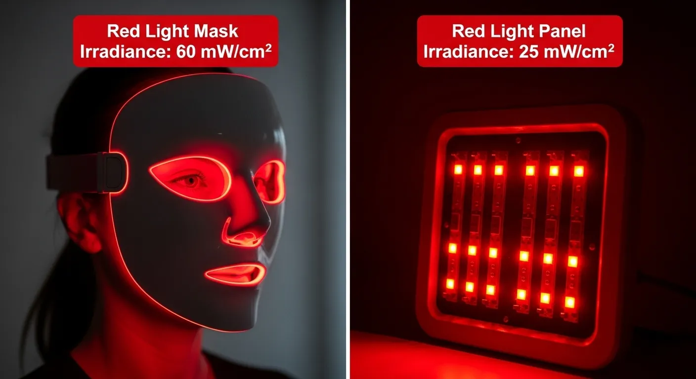Irradiance Levels: 60 mW/cm² vs 25 mW/cm²