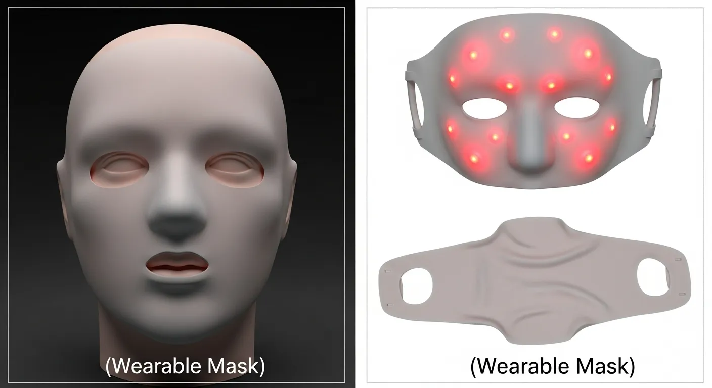 LED Face Panel vs Wearable Mask